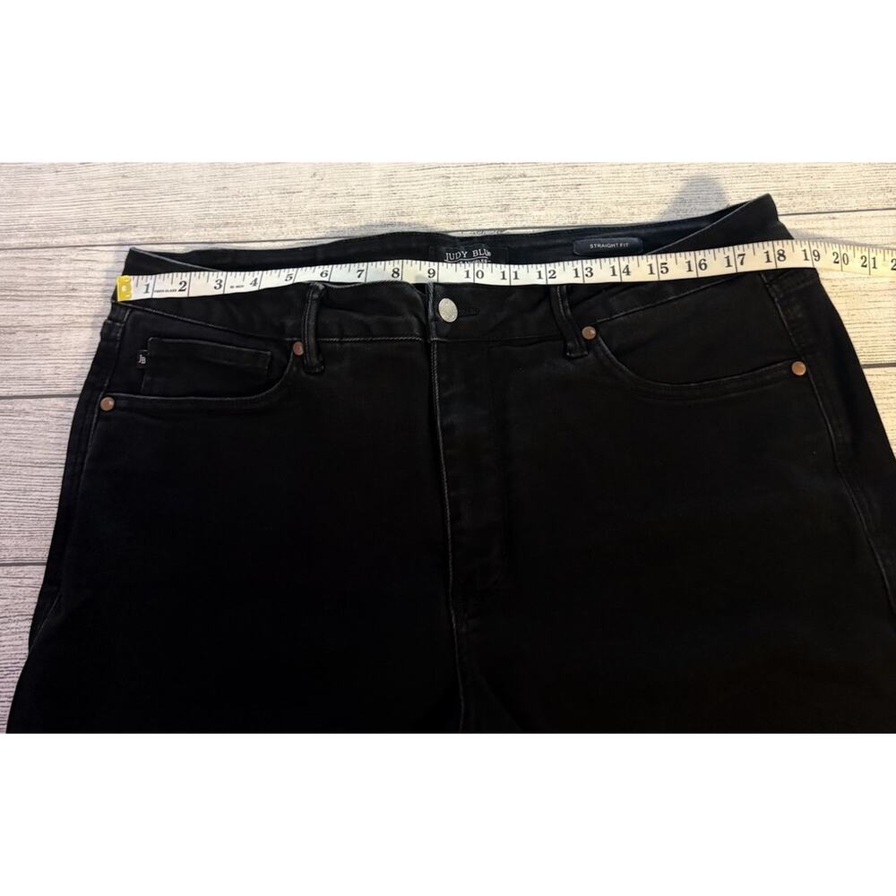 Judy Blue High Waist Tummy Control Straight Fit Black Denim Jeans Size 20W - Picture 5 of 9